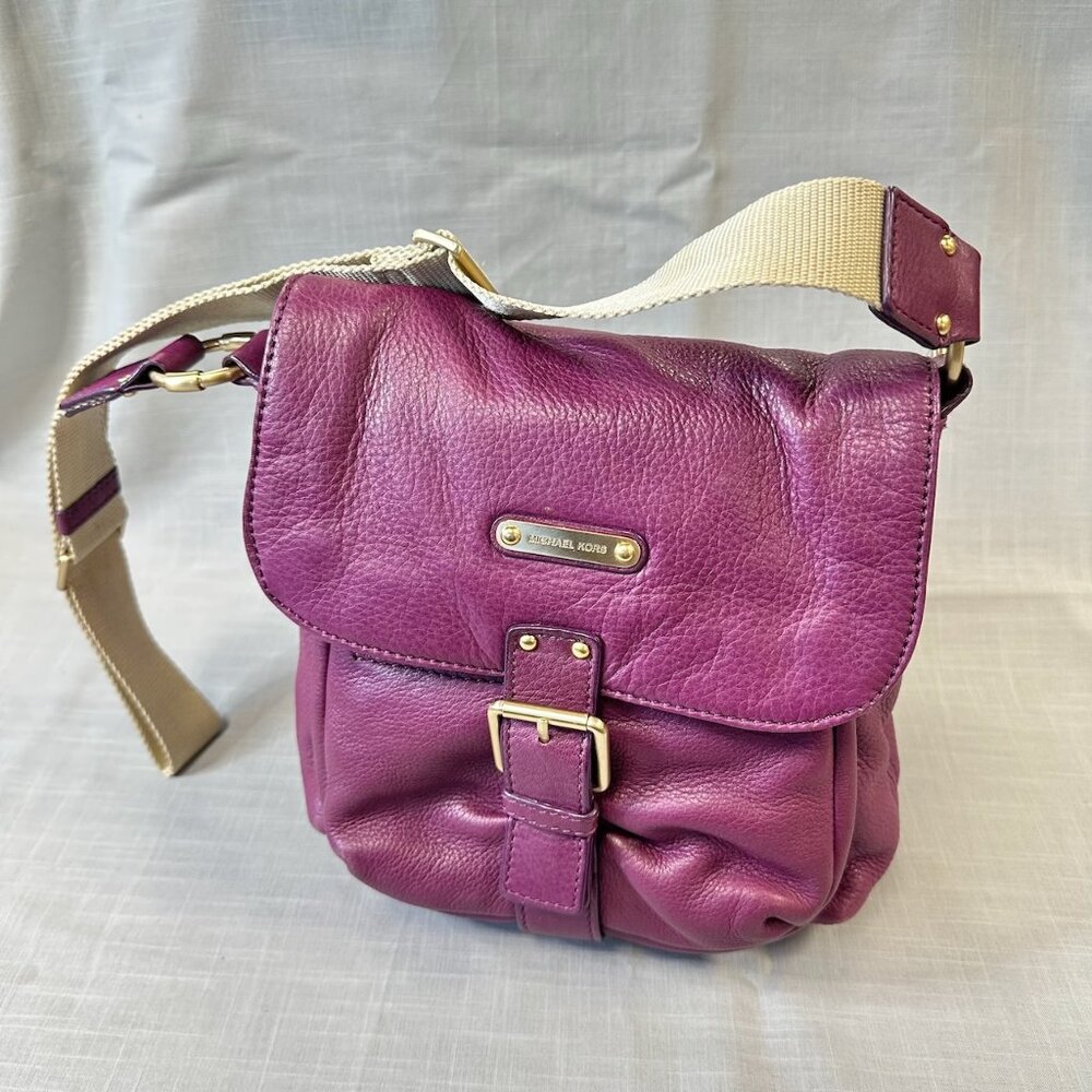Michael Kors Olivia Purple Cross Body Bag